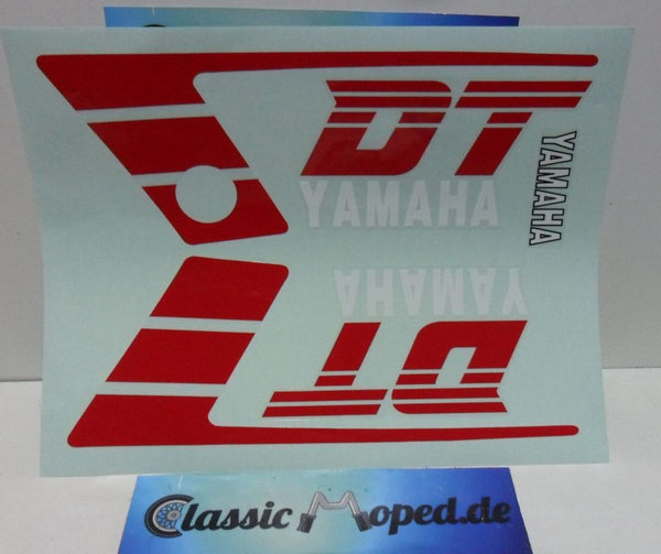 Decor Aufkleber Satz passend Yamaha DT 50 MX Enduro Rot NEU - Classic-Moped
