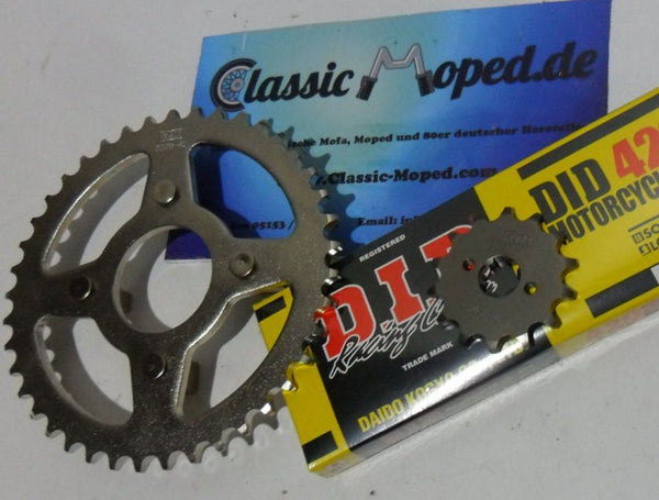 Kettensatz Honda DAX ST 70 Cy XL CB 50 41 / 14 Z DID RK NEU - Classic-Moped