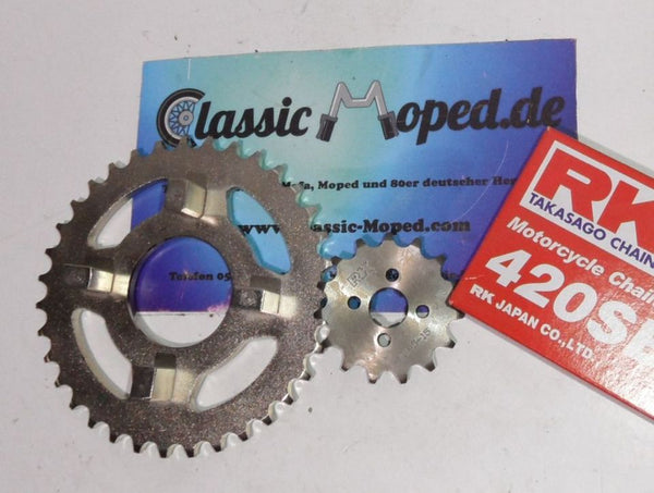 Kettensatz Honda DAX ST 70 Cy XL CB 50 35 / 15 Z DID RK NEU - Classic-Moped