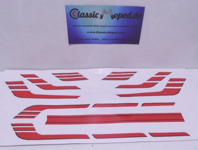 Aufkleber Decor Satz passend für Zündapp KS 50 / 80 530 rot NEU - Classic-Moped