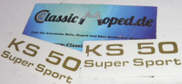 Aufklebersatz passend für Zündapp KS 50 Super Sport Gold Decor NEU - Classic-Moped