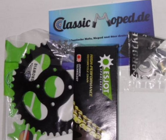 Hercules Optima 3 Kettensatz 11 : 44 Zähne Esjot Kettenrad NEU - Classic-Moped