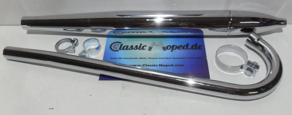 Victoria Auspuff Anlage Vicky Luxus Super Mofa 25 Motor MS51 NEU - Classic-Moped