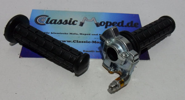 ALU Gasgriff Kurzhub Schnellgasgriff Cross Mofarennen Enduro NEU - Classic-Moped