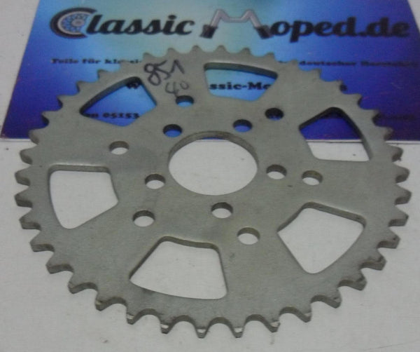 Kettenrad Zündapp 851 - 40 Zähne ZR 10 20 30 Drahtspeichenrad NEU - Classic-Moped