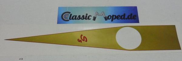 Kreidler Florett K54 Super 5 Tank Aufkleber Keil Gold NEU - Classic-Moped