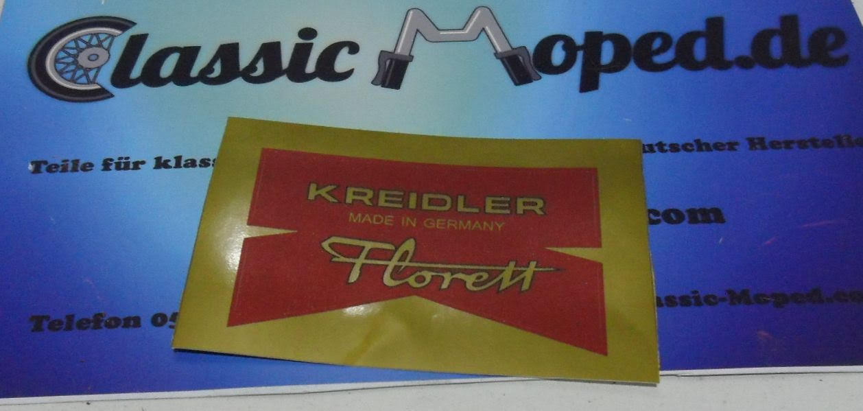 Kreidler K54 Florett Eitank Super 4 / 5 Aufkleber rot gold Schutzblech – Classic-Moped