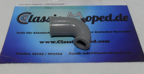 NSU Quickly Ansauggummi Ansaugschlauch Winkel Knie grau NEU - Classic-Moped