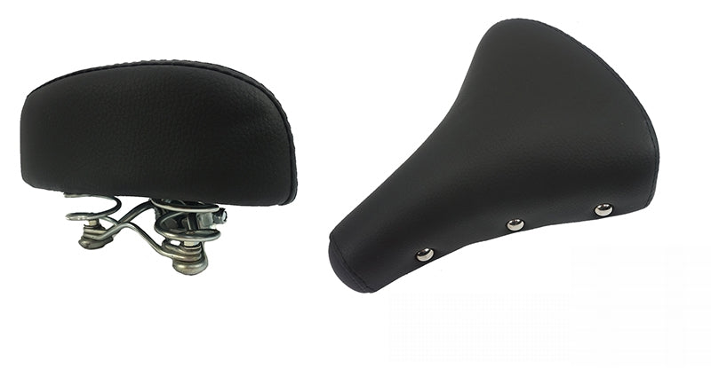 fahrradsattel alt Retro Sattel Fahrrad Moped Oldtimer NSU Feder Nieten schwarz NEU – Classic-Moped