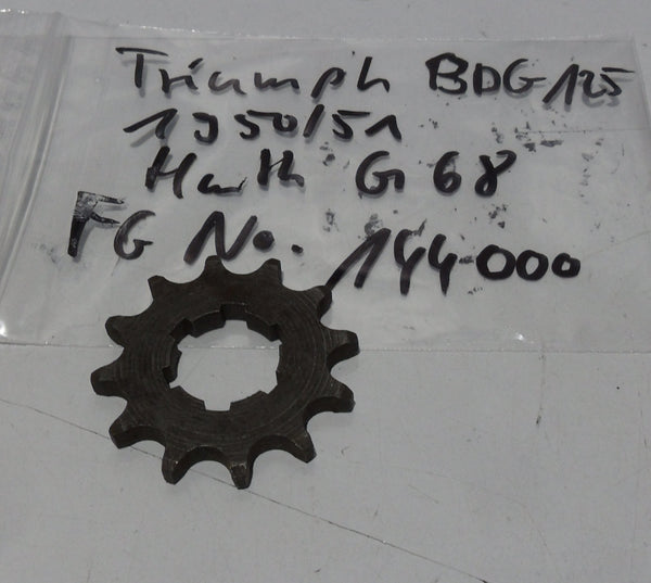 Triumph BDG 125 Ritzel NEU Hurth G68 Kettenrad 12 Zähne - Classic-Moped