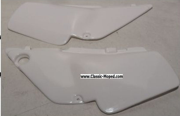 Honda Paris Dakar 50 80 weiss Seitenverkleidung Seitendeckel NEU - Classic-Moped