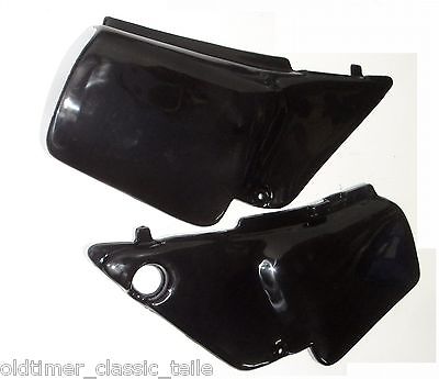 Honda MT 5 8  50 80 Schwarz Neu Seitenverkleidung Seitendeckel Satz Paris Dakar - Classic-Moped