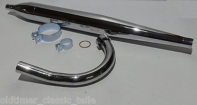 Hercules K50 MK Auspuff  Krümmer Links für Guss Zylinder Sachs 50S 501 Zigarre - Classic-Moped