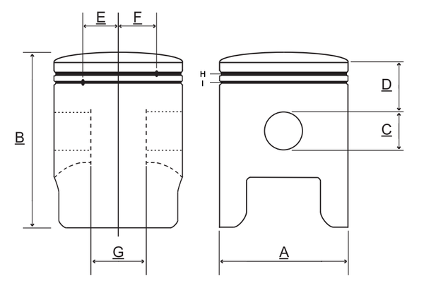Zündapp KS100 Kolben  G-H 4 Gang  281-02.107/07 - Classic-Moped