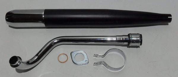 Auspuffanlage Kreidler Flory MF 12 23 33 Auspuff schwarz 28 / 60 Krümmer 25 mm - Classic-Moped