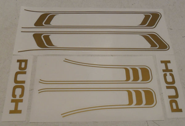 Puch Maxi Rahmendekor Aufkleber Gold - Classic-Moped