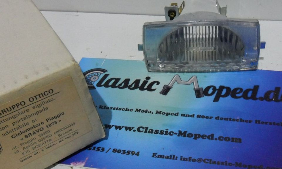 Vespa Piaggio Lampe Scheinwerfer Bravo 1973 Italy F-270 NEU - Classic-Moped