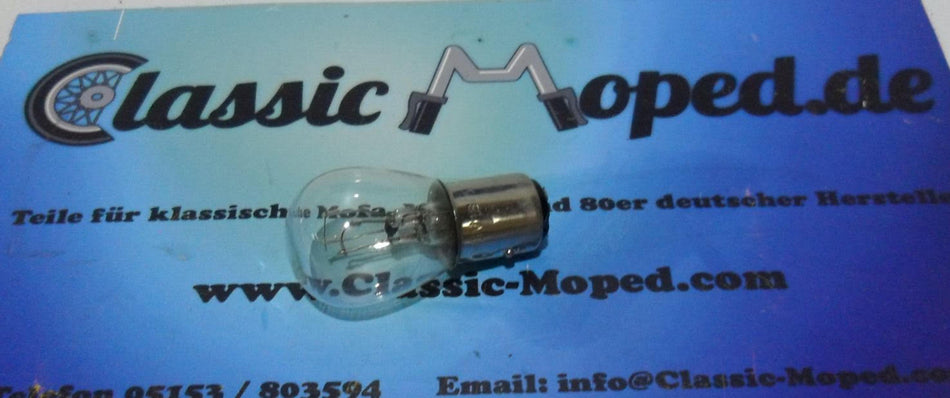 Glühlampe Birne Rücklicht 6V - 18/5W BAY15s  bilux UNIVERSAL Oldtimer  Moped NEU - Classic-Moped