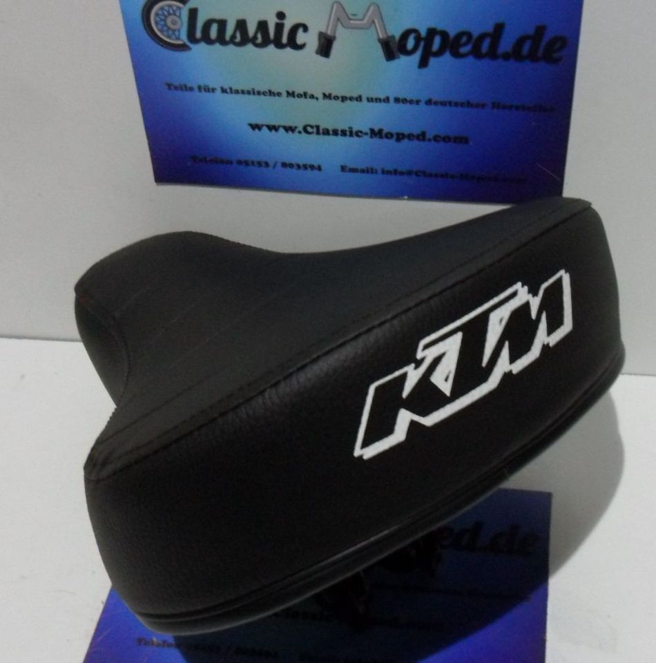 Sattel KTM 505 Sachs Mofa 25 Foxy Okay mit Schriftzug Sitz NEU - Classic-Moped