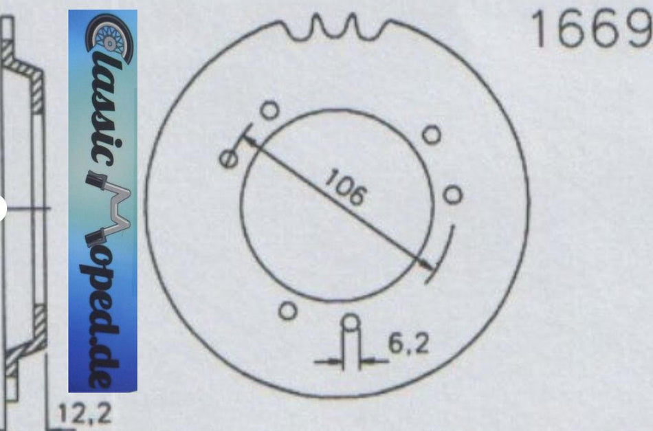 Kettenrad 1669  Zähne 47 Puch Maxi N S 2K X30A NEU - Classic-Moped