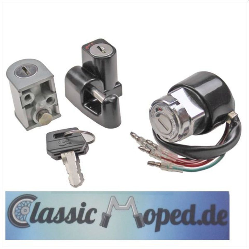 Schloß Satz komplett Honda SS ST DAX CT CD 50 Moped 5 Teile NEU - Classic-Moped