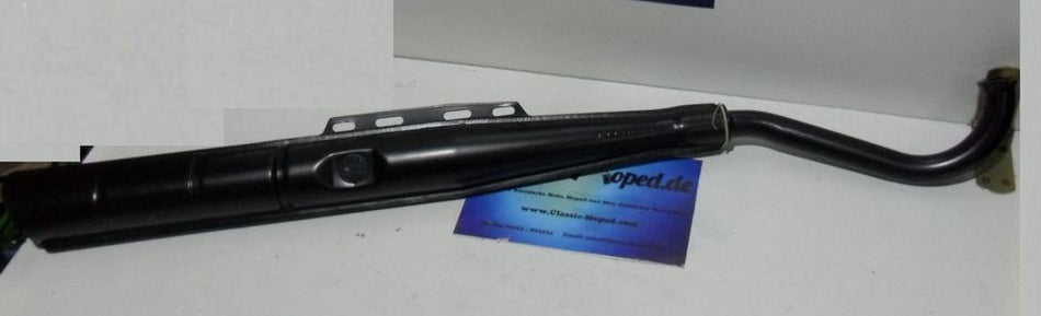 Puch Maxi Moped Auspuff Anlage schwarz 28 Nummer + Emblem NEU - Classic-Moped