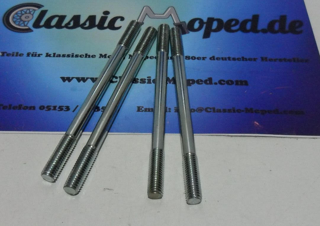 Satz Stehbolzen Zylinderstehbolzen universal Mofa Moped M7 /  120 mm  NEU - Classic-Moped