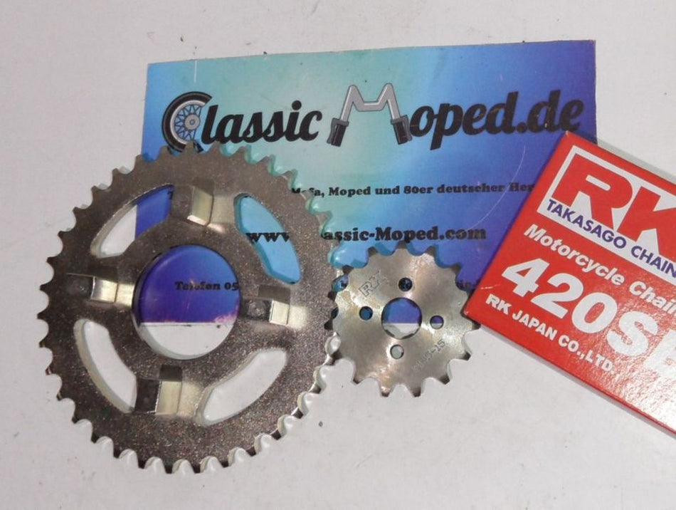 Kettensatz Honda DAX ST 70 Cy XL CB 50 35 / 15 Z DID RK NEU - Classic-Moped