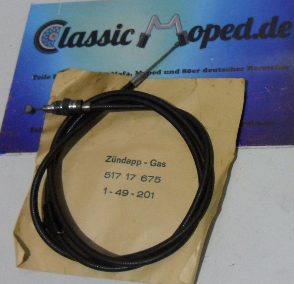 Gaszug Bowdenzug passend Zündapp GTS C50 517 -17.675 NOS NEU - Classic-Moped