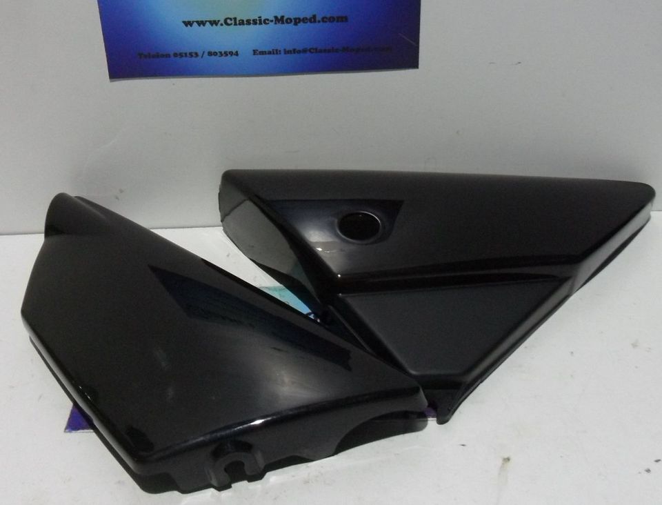 Seitendeckel Satz schwarz Yamaha DT50 /80MX Seitenverkleidung NEU - Classic-Moped