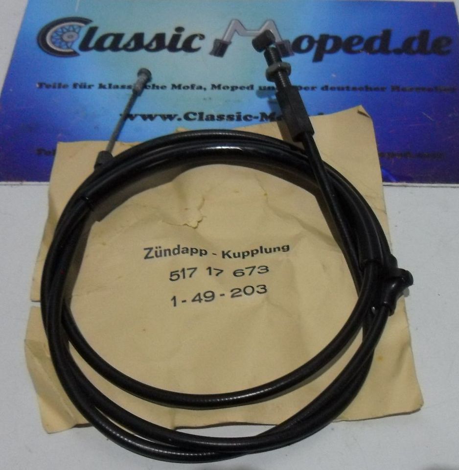 Kupplungs Bowdenzug passend Zündapp GTS C50 517 -17.673 NOS NEU - Classic-Moped