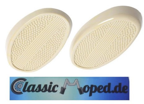 Kreidler Florett Super 4 5 Kniekissen Tank Gummi Satz Creme NEU - Classic-Moped