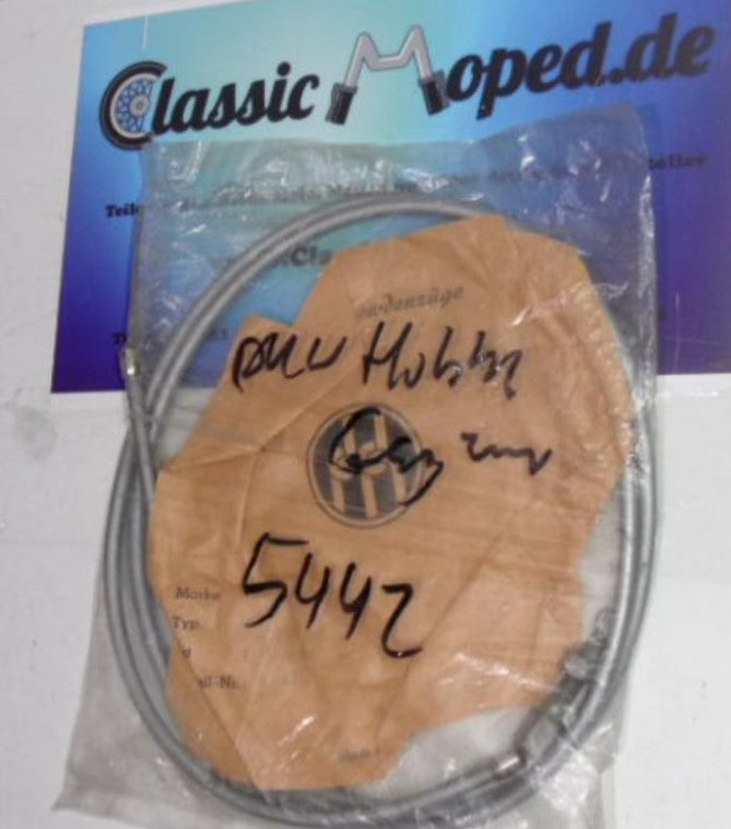 DKW Hobby Roller Gaszug silber aus der Zeit NOS NEU - Classic-Moped