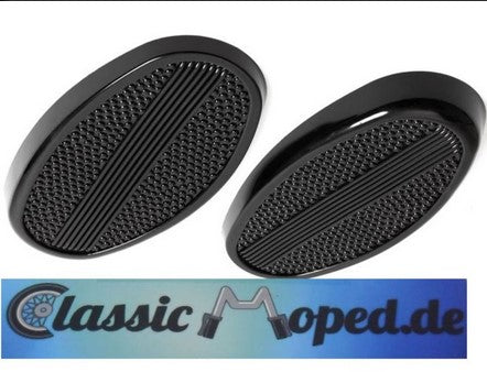 Kreidler Florett Super 4 5 Kniekissen Tank Gummi Satz schwarz NEU - Classic-Moped