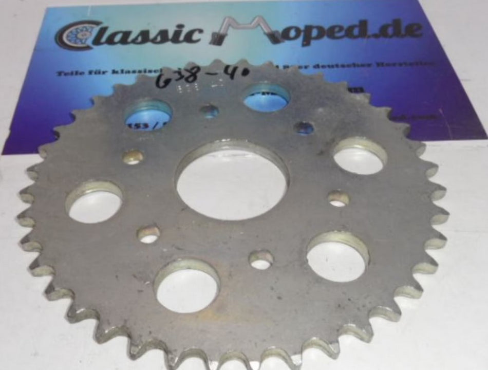 Kettenrad 638 40 Zähne Puch Cobra 80 mit Stahlverbundrädern NEU - Classic-Moped