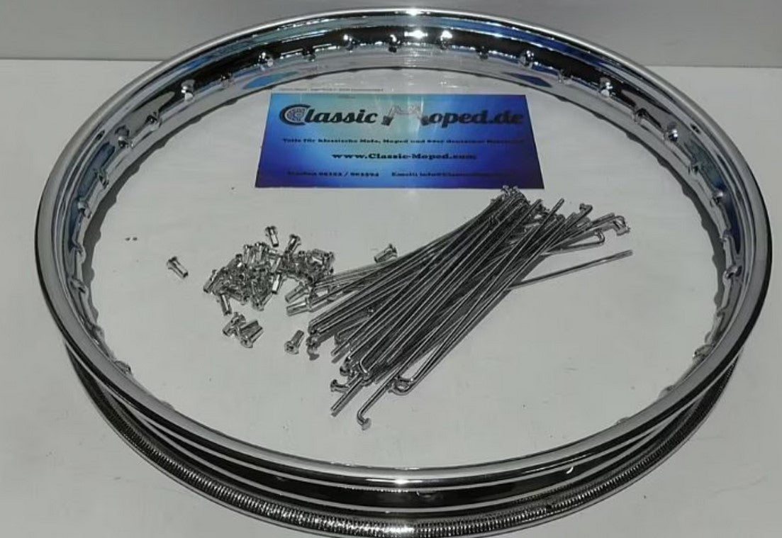 Vorderrad passend für Zündapp Hai CX 25 50 Felge Speichen NEU - Classic-Moped