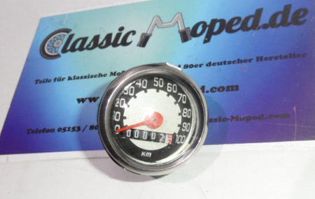 Tacho 48mm Einbaumaß 100 km/h Mofa Moped universal Kreidler Hercules KTM Puch usw - Classic-Moped
