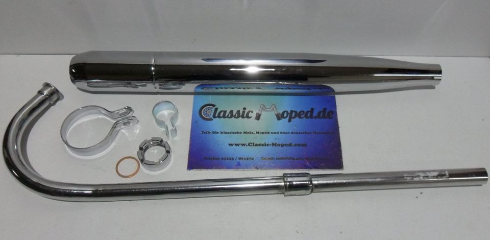 Rixe R503 Mofa Auspuff Anlage Sachs Motor 50/3D 3 Gang NEU - Classic-Moped