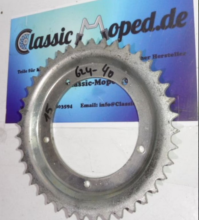 Kettenrad Puch X40 Mini Mofa 624 - 40 Zähne Ritzel Oldtimer NEU - Classic-Moped