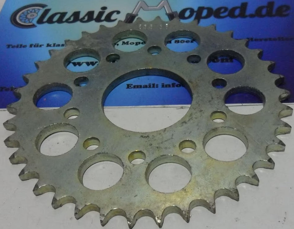 Kettenrad für Puch Monza 6SL Magnesiumrad - 633-38 38 Zähne NEU - Classic-Moped