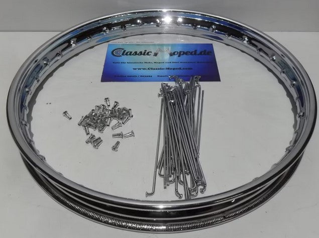 Neue Felge Speichen 17 x 1,5 Kreidler Florett RS Campagn Nabe NEU - Classic-Moped