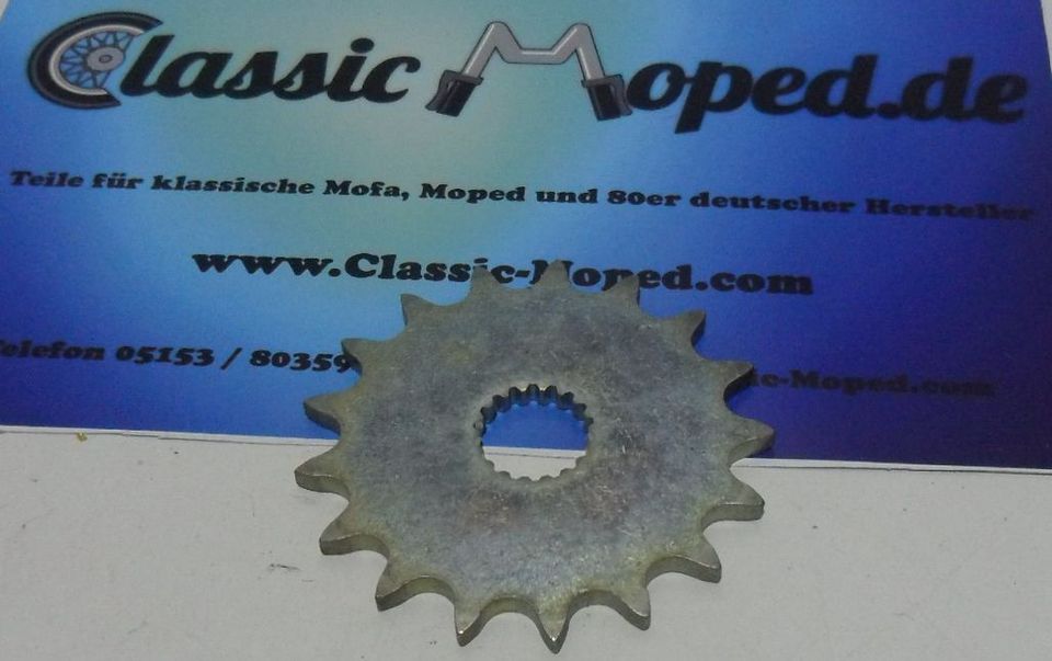Garelli Europed Bonanza Ritzel Kettenrad 17 Zähne gr. Welle NEU - Classic-Moped