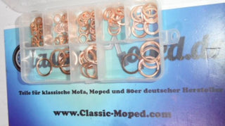 110 teiliges Kupfer Dichtring Sortiment Moped Krad Motor Mofa NEU