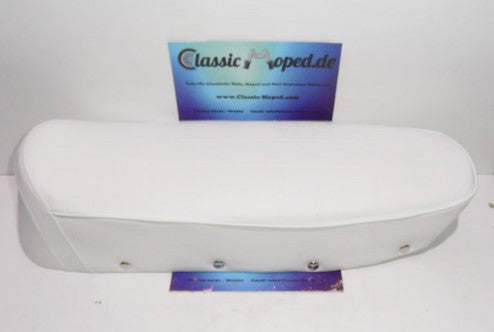 Kleine Sport Moped Sitzbank wie Denfeld Avanti Cavallino weiß NEU - Classic-Moped