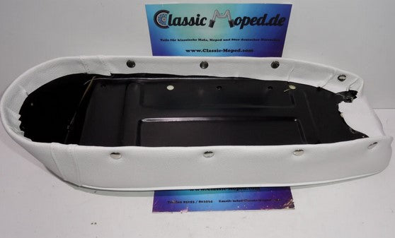 Kleine Sport Moped Sitzbank wie Denfeld Avanti Cavallino weiß NEU - Classic-Moped