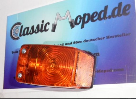 Eckiger Blinker Hercules KX5 Ultra CS GTS 50 KS80 Prüfzeichen NEU - Classic-Moped