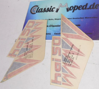 Original  3M Zündapp Aufkleber Hai 50 Seitendeckel R + L NOS NEU - Classic-Moped