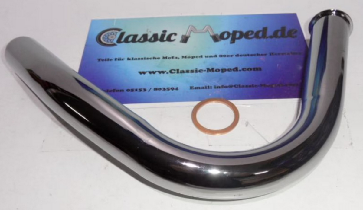 Hercules NHW R50 KTM Ponny Roller LKH KKR Krümmer 32 mm Chrom NEU - Classic-Moped