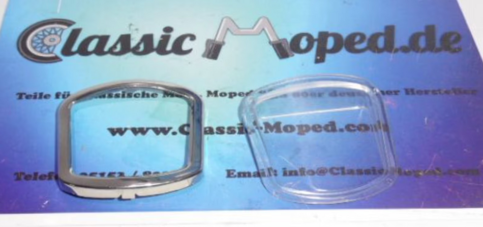 Tacho Chromring Glas passend für Zündapp 441 C50 NSU Quickly NEU - Classic-Moped