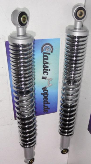 Hercules DKW Stoßdämpfer Federbeine vorn Schwingengabel K50 RL RX RE SL  405 mm Neu - Classic-Moped